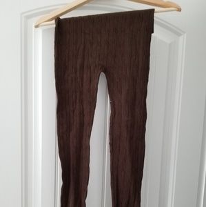 Brown legging type tights